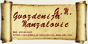 Gvozdenija Manzalović vizit kartica
